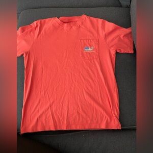 EUC Vineyard Vines T-shirt. Size L (16). Patriotic. Soft orange type color.